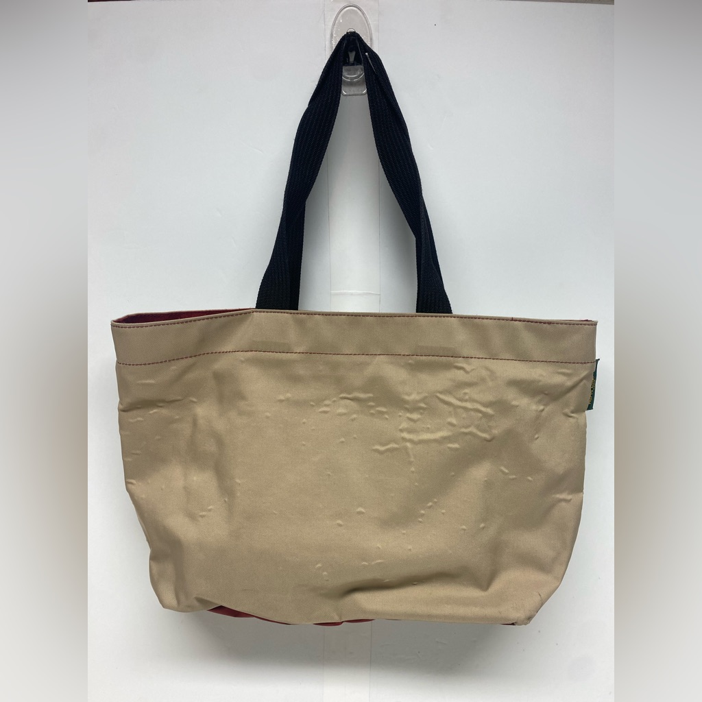 Herve Chapelier Beige Canvas Tote With Red Interior And Black Handles — image 2 of 8